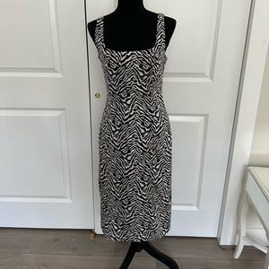Zebra Print Midi dress